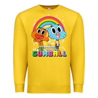 Lemon cn the amazing world of gumball & darwin rainbow portrait pullover hoo Premium Sweatshirt - linhVisuals