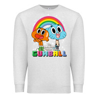 Oatmeal Heather cn the amazing world of gumball & darwin rainbow portrait pullover hoo Premium Sweatshirt - linhVisuals