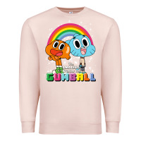 Pale Pink cn the amazing world of gumball & darwin rainbow portrait pullover hoo Premium Sweatshirt - linhVisuals