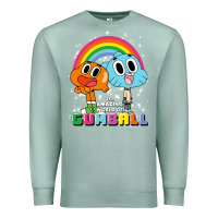 Seafoam cn the amazing world of gumball & darwin rainbow portrait pullover hoo Premium Sweatshirt - linhVisuals