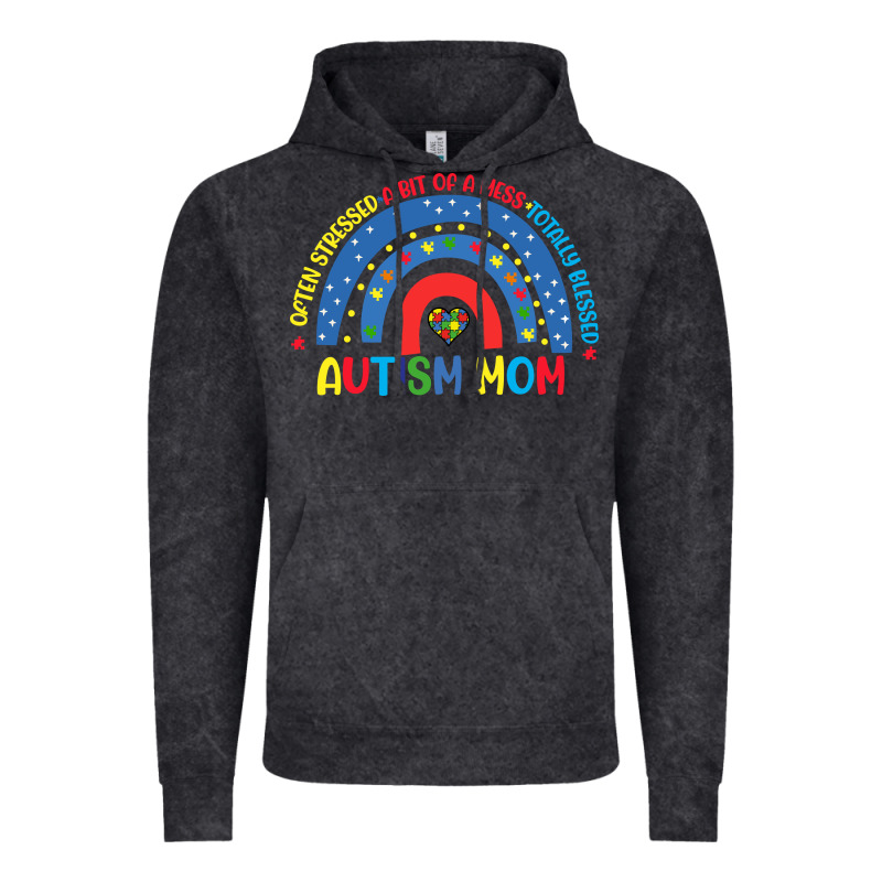 Often Stressed A Bit Of A Mess Totally Blessed Aut Vintage Hoodie by CowhideDigitalArt | Teevron