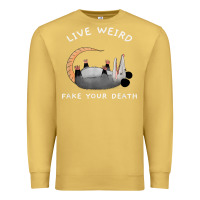Antique Gold funny opossum possum tee live weird fake your death t shirt Premium Sweatshirt - linhVisuals