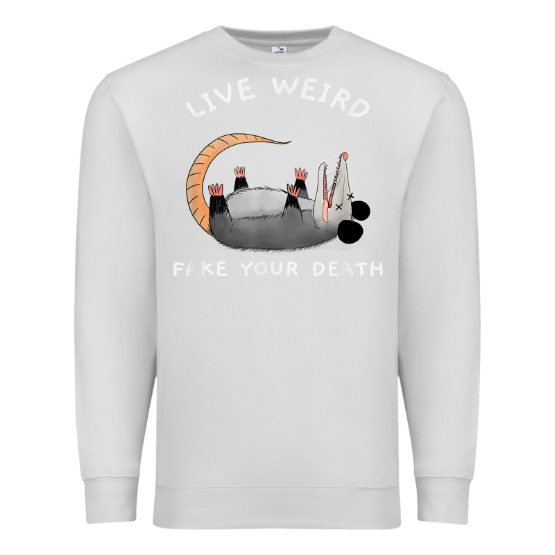 Funny Opossum Possum Tee Live Weird Fake Your Death T Shirt Premium Sweatshirt by linhVisuals | Teevron