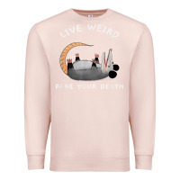 Pale Pink funny opossum possum tee live weird fake your death t shirt Premium Sweatshirt - linhVisuals