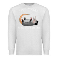 Oatmeal Heather funny opossum possum tee live weird fake your death t shirt Premium Sweatshirt - linhVisuals