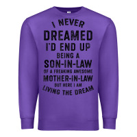 Purple mens i never dreamed i'd end up being a son in law funny gift t shirt Premium Sweatshirt - linhVisuals