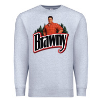 Heather Grey brawny paper towel guy Premium Sweatshirt - linhVisuals