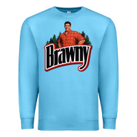 Ocean Blue brawny paper towel guy Premium Sweatshirt - linhVisuals