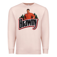 Pale Pink brawny paper towel guy Premium Sweatshirt - linhVisuals