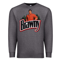 Charcoal Heather brawny paper towel guy Premium Sweatshirt - linhVisuals