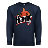 Navy brawny paper towel guy Premium Sweatshirt - linhVisuals