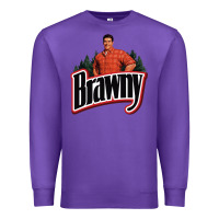 Purple brawny paper towel guy Premium Sweatshirt - linhVisuals