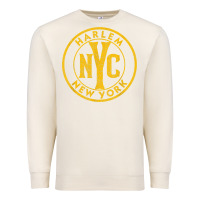Sandshell harlem new york nyc vintage sign distressed amber print t shirt Premium Sweatshirt - linhVisuals