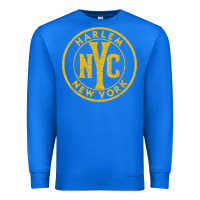 True Royal harlem new york nyc vintage sign distressed amber print t shirt Premium Sweatshirt - linhVisuals