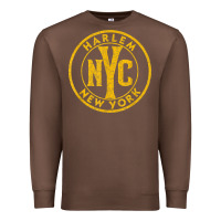Chestnut harlem new york nyc vintage sign distressed amber print t shirt Premium Sweatshirt - linhVisuals