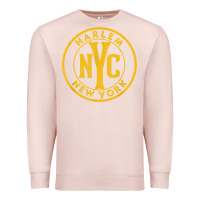 Pale Pink harlem new york nyc vintage sign distressed amber print t shirt Premium Sweatshirt - linhVisuals