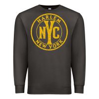 Smoke harlem new york nyc vintage sign distressed amber print t shirt Premium Sweatshirt - linhVisuals