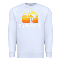White retro key west t shirt florida beach shirt Premium Sweatshirt - linhVisuals