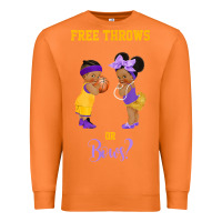Carrot free throws or bows basketball baby gender reveal t shirt Premium Sweatshirt - linhVisuals