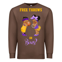 Chestnut free throws or bows basketball baby gender reveal t shirt Premium Sweatshirt - linhVisuals