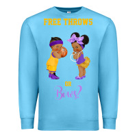 Ocean Blue free throws or bows basketball baby gender reveal t shirt Premium Sweatshirt - linhVisuals