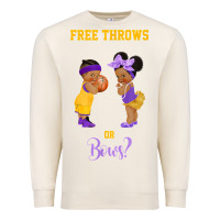 Sandshell free throws or bows basketball baby gender reveal t shirt Premium Sweatshirt - linhVisuals
