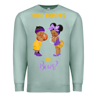 Seafoam free throws or bows basketball baby gender reveal t shirt Premium Sweatshirt - linhVisuals