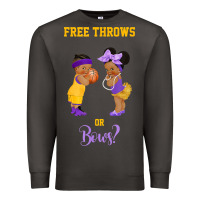 Smoke free throws or bows basketball baby gender reveal t shirt Premium Sweatshirt - linhVisuals