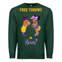 Sports Green free throws or bows basketball baby gender reveal t shirt Premium Sweatshirt - linhVisuals