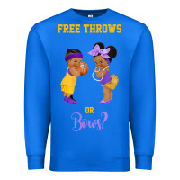 Free Throws Or Bows Basketball Baby Gender Reveal T Shirt Premium Sweatshirt | Teevron