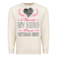Sandshell i married my hero proud veteran wife usa military husband t shirt Premium Sweatshirt - linhVisuals