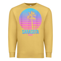 Antique Gold sarasota florida vintage retro palm tree t shirt Premium Sweatshirt - linhVisuals