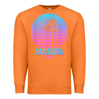 Carrot sarasota florida vintage retro palm tree t shirt Premium Sweatshirt - linhVisuals
