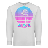 Dove Grey sarasota florida vintage retro palm tree t shirt Premium Sweatshirt - linhVisuals