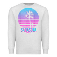 Oatmeal Heather sarasota florida vintage retro palm tree t shirt Premium Sweatshirt - linhVisuals