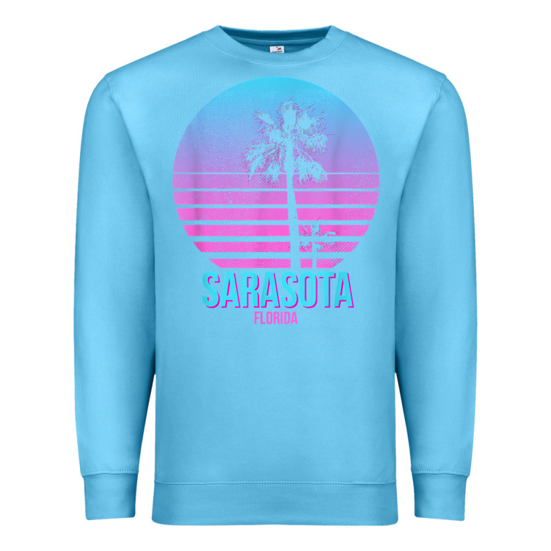 Sarasota Florida Vintage Retro Palm Tree T Shirt Premium Sweatshirt by linhVisuals | Teevron