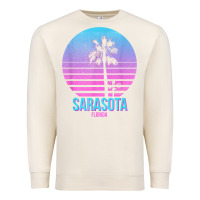 Sandshell sarasota florida vintage retro palm tree t shirt Premium Sweatshirt - linhVisuals