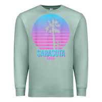 Seafoam sarasota florida vintage retro palm tree t shirt Premium Sweatshirt - linhVisuals