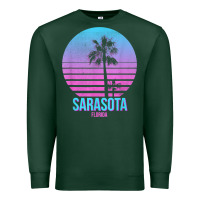 Sports Green sarasota florida vintage retro palm tree t shirt Premium Sweatshirt - linhVisuals