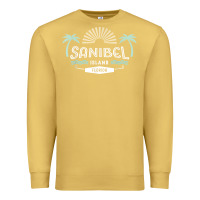 Antique Gold sanibel island retro style florida t shirt Premium Sweatshirt - linhVisuals