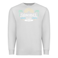 Dove Grey sanibel island retro style florida t shirt Premium Sweatshirt - linhVisuals