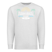 Oatmeal Heather sanibel island retro style florida t shirt Premium Sweatshirt - linhVisuals