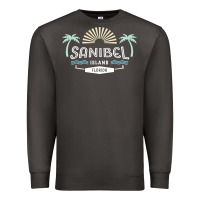 Smoke sanibel island retro style florida t shirt Premium Sweatshirt - linhVisuals