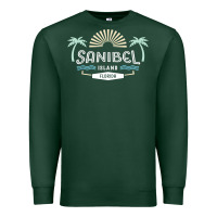 Sports Green sanibel island retro style florida t shirt Premium Sweatshirt - linhVisuals