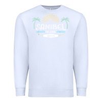 White sanibel island retro style florida t shirt Premium Sweatshirt - linhVisuals