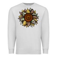 Dove Grey sunflower camouflage and leopard 2 Premium Sweatshirt - JahusDesignShop