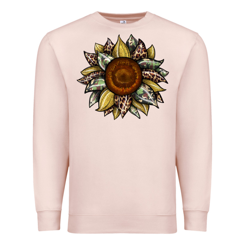Sunflower Camouflage And Leopard 2 Premium Sweatshirt by JahusDesignShop | Teevron