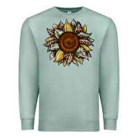 Seafoam sunflower camouflage and leopard 2 Premium Sweatshirt - JahusDesignShop