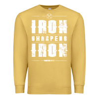 Antique Gold iron sharpens iron proverbs christian bible verse religious pullover h Premium Sweatshirt - linhVisuals