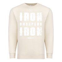 Sandshell iron sharpens iron proverbs christian bible verse religious pullover h Premium Sweatshirt - linhVisuals